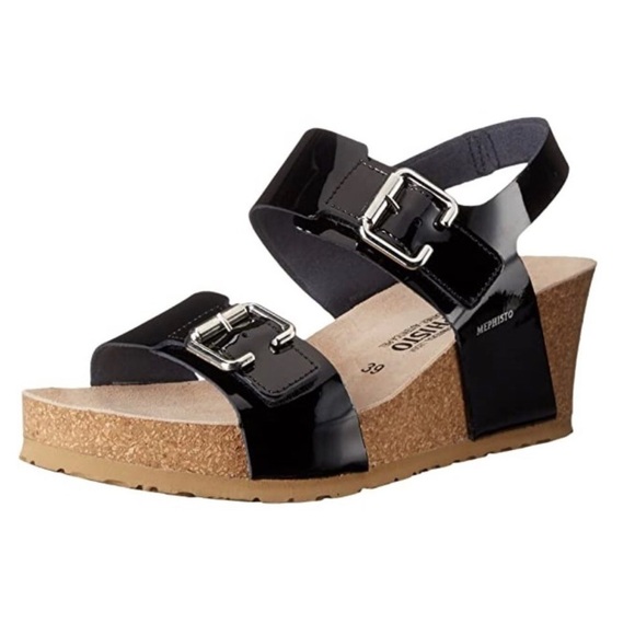 Mephisto Lissandra Platform Leather Sandals - Picture 1 of 7